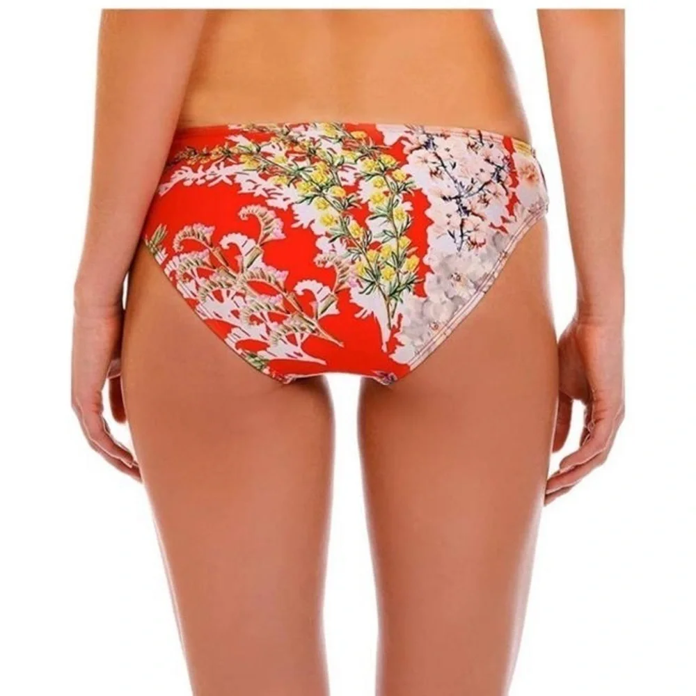 NEW Rachel Roy Bikini Bottom Fleur Red Size XSM NWT - Picture 2 of 6